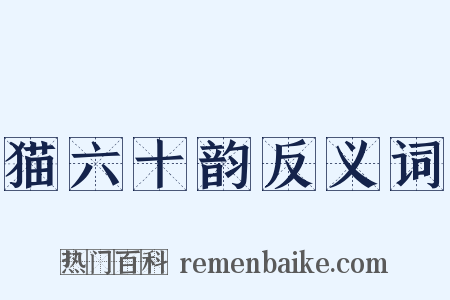 猫六十韵反义词是什么意思的图片